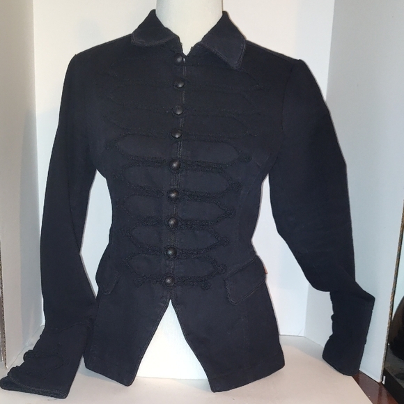 Tripp nyc Jackets & Blazers - Tripp NYC Military Style Jacket Black Women's Large Buttons Goth Punk Rave Y2k